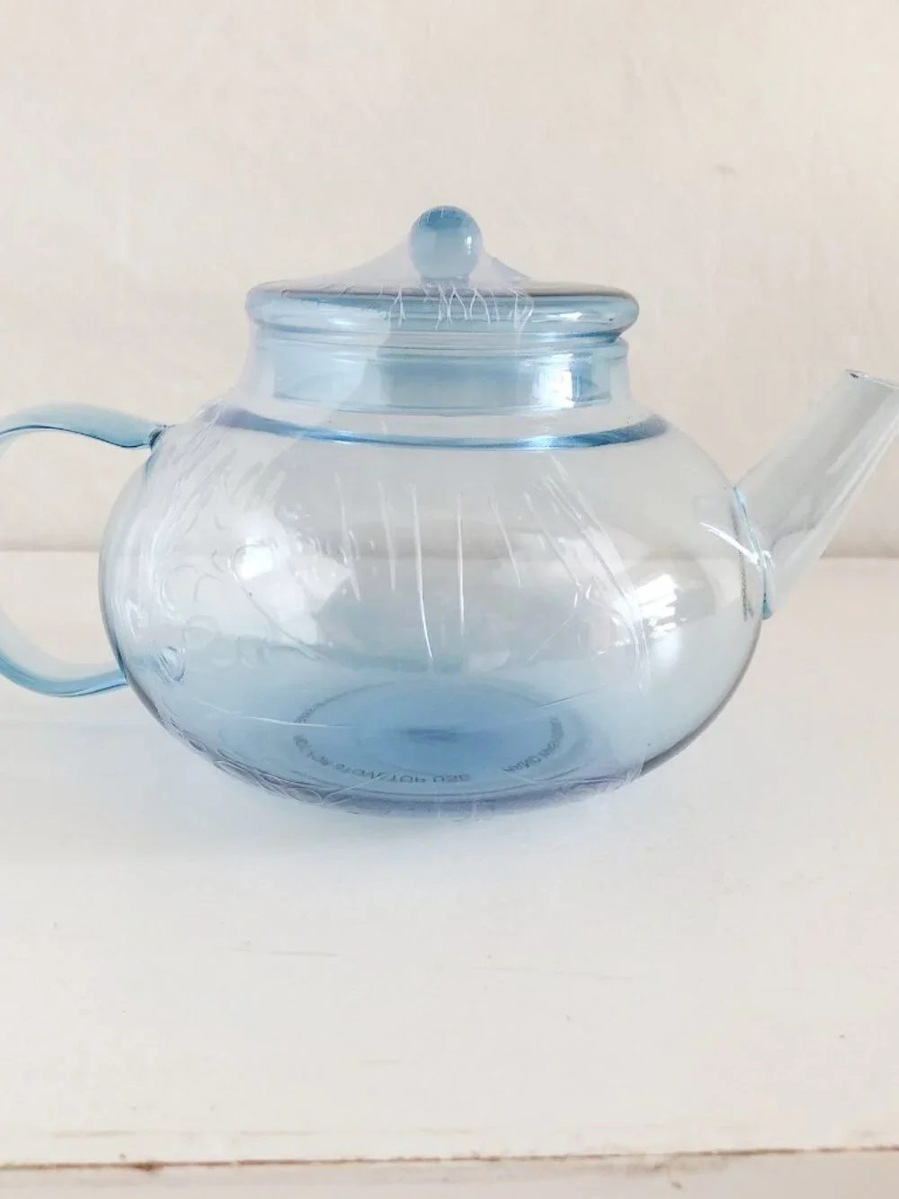Target Valentines Day 2024 Blue Glass Teapot & Cups Set 6 Pieces